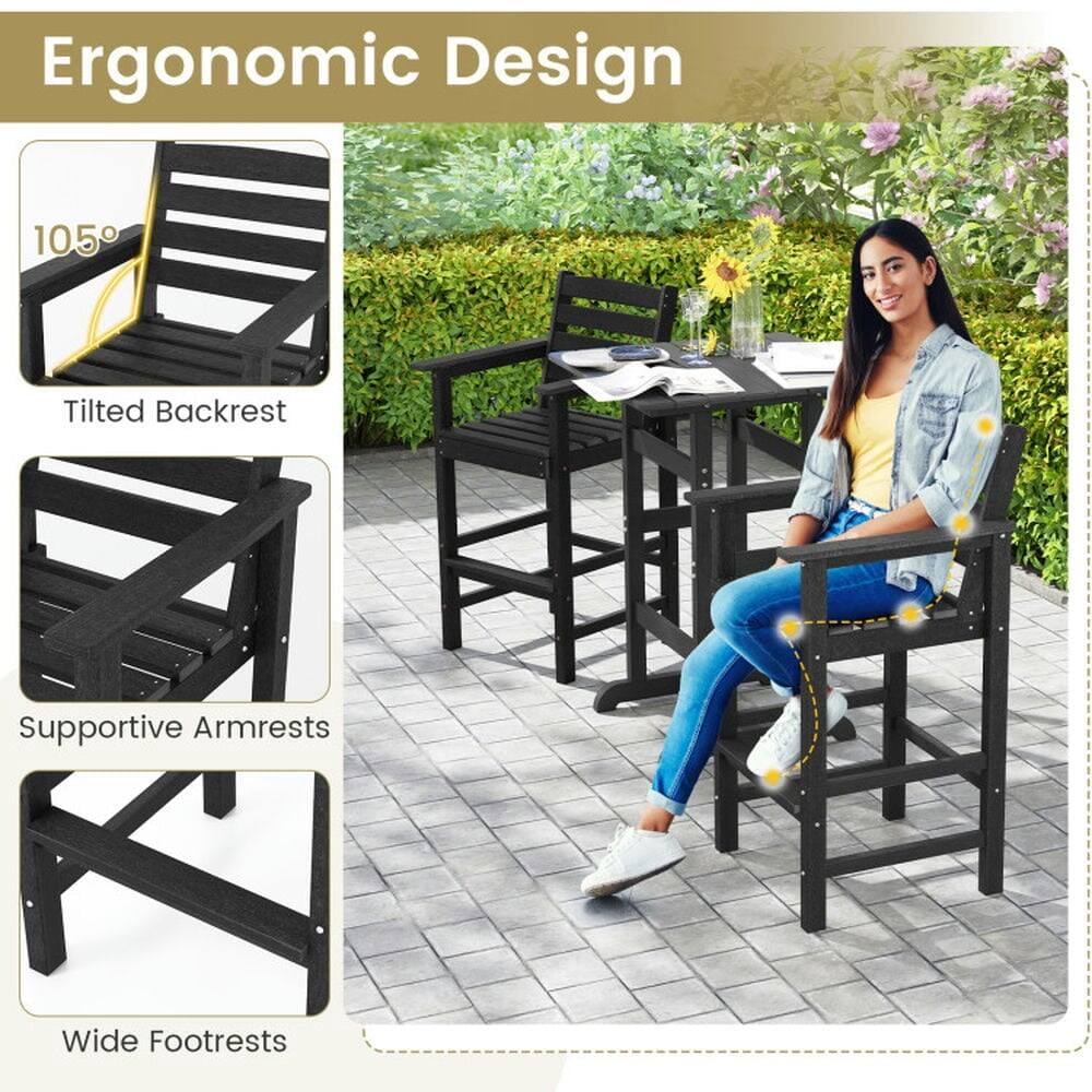 Ergonomic Design  
- 105° Tilted Backrest  
- Supportive Armrests  
- Wide Footrests
