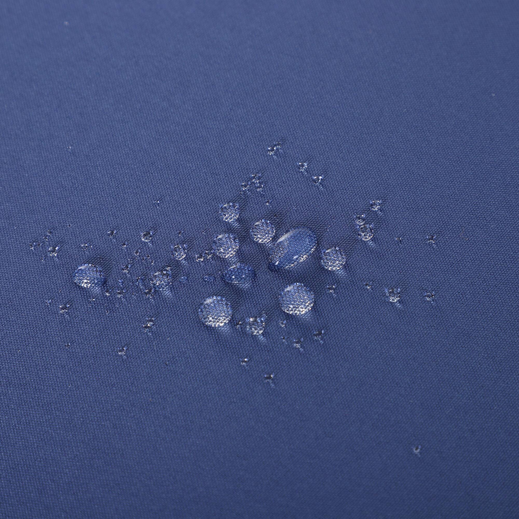 Alt View 8. Outsunny - Wicker Outdoor Rocking Chair, Patio Recliner with Adjustment Backrest, PE Rattan Lounge Chair - Mixed Brown/Dark Blue.