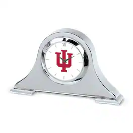 Jardine - Indiana Hoosiers Logo Napoleon Desk Clock - Silver