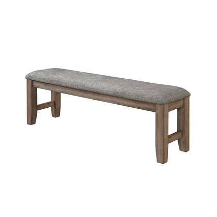 Front. New Classic Furniture - Harrisburg Wood Dining Bench - Brown.