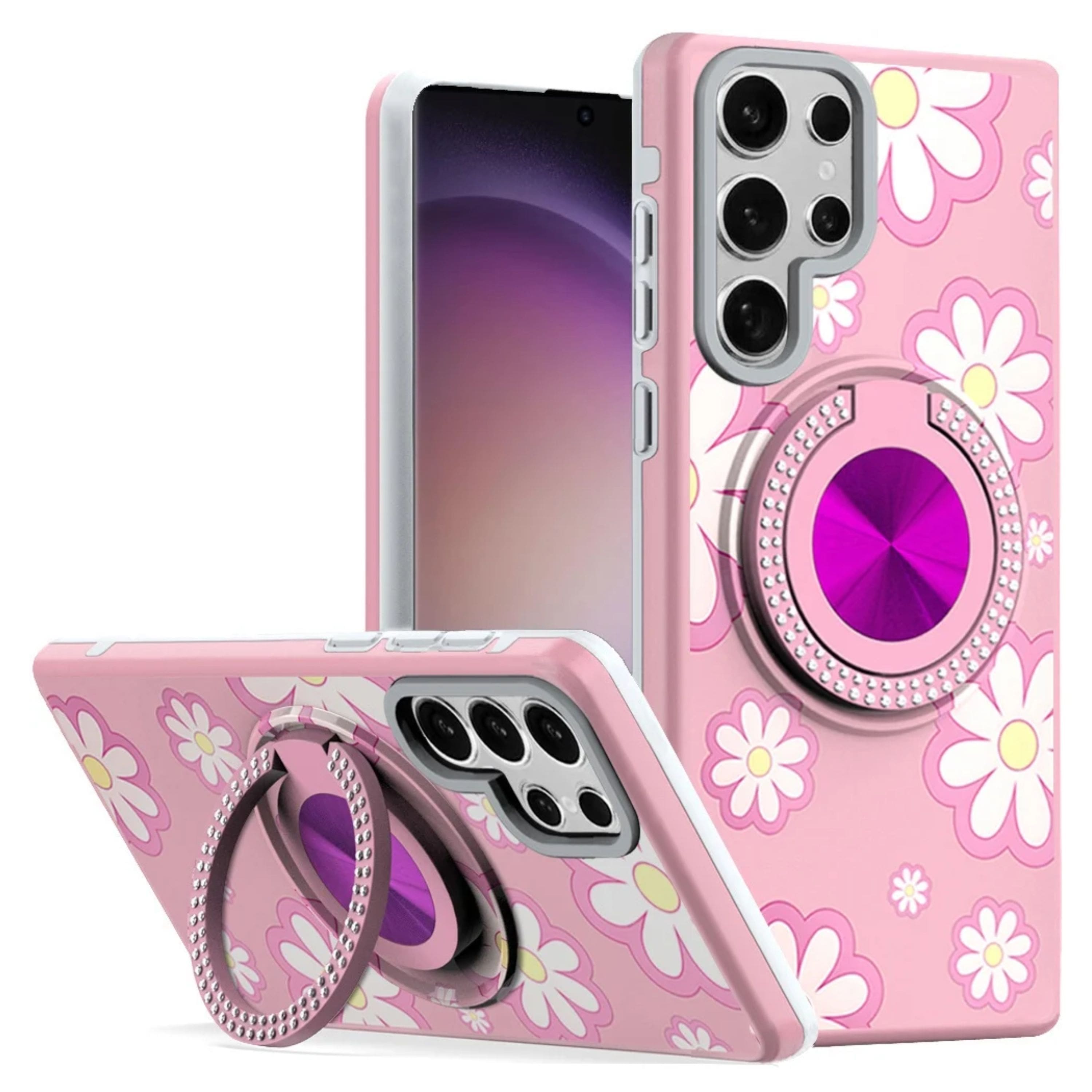 Kitcheniva - Printed Design With Bling 3660 Rotating Ring Stand For Samsung S23 Ultra Floral D - Multicolor price history on PriceWatchPro
