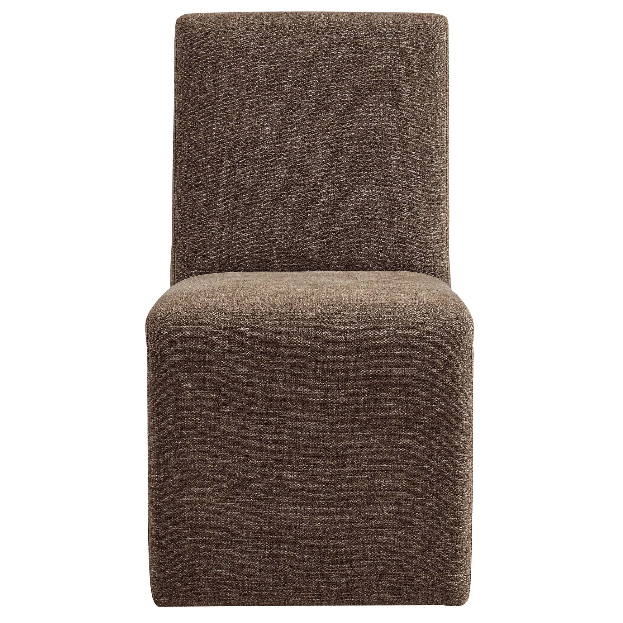 Alt View 2. Modway - Emory Fabric Upholstered Dining Side Chair by Modway - Brown.