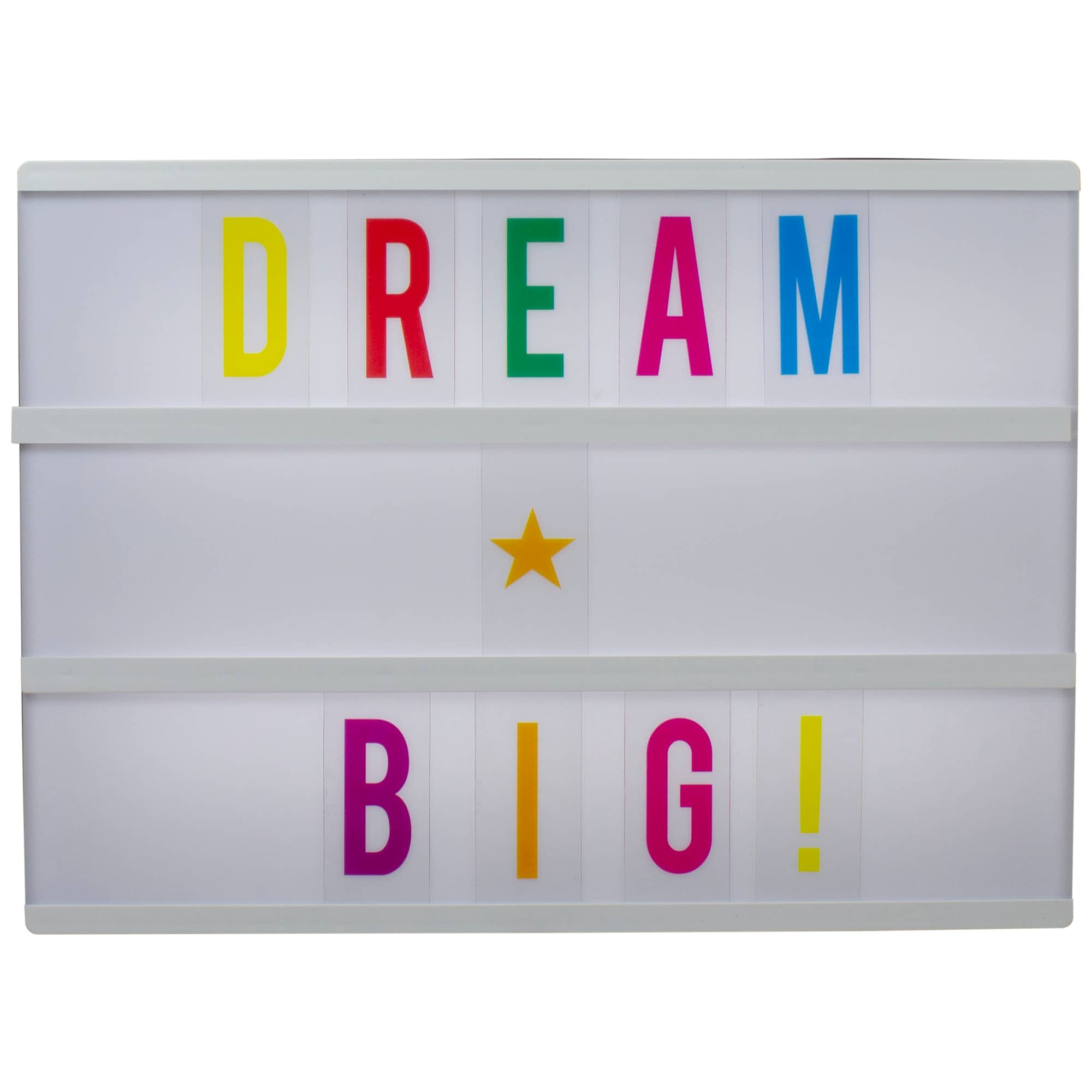 Northlight - LED Lighted Cinema Light Box with Letters and Numbers - 11.75" - White