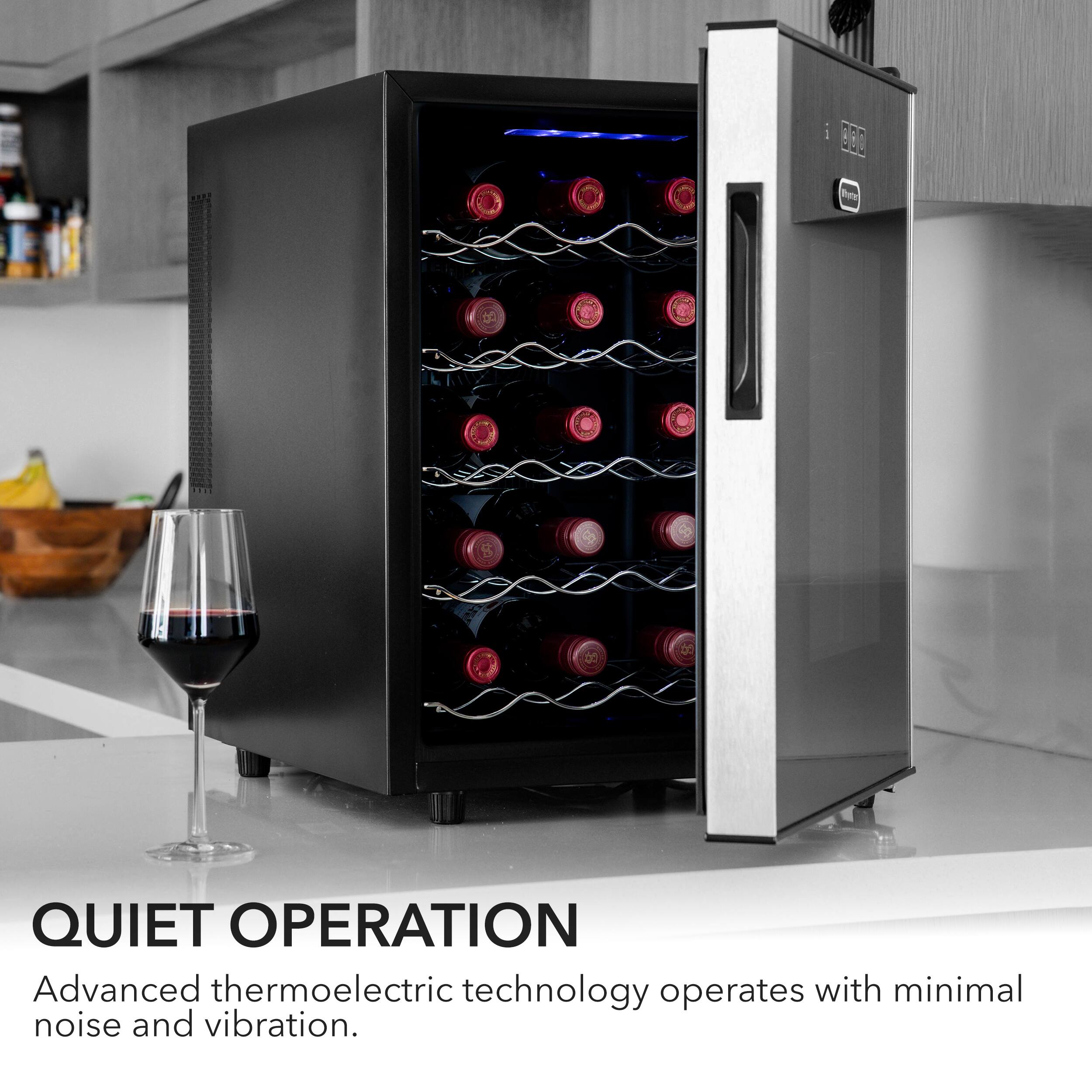 Alt View 11. Whynter - 20-Bottle Wine Cooler - Black.