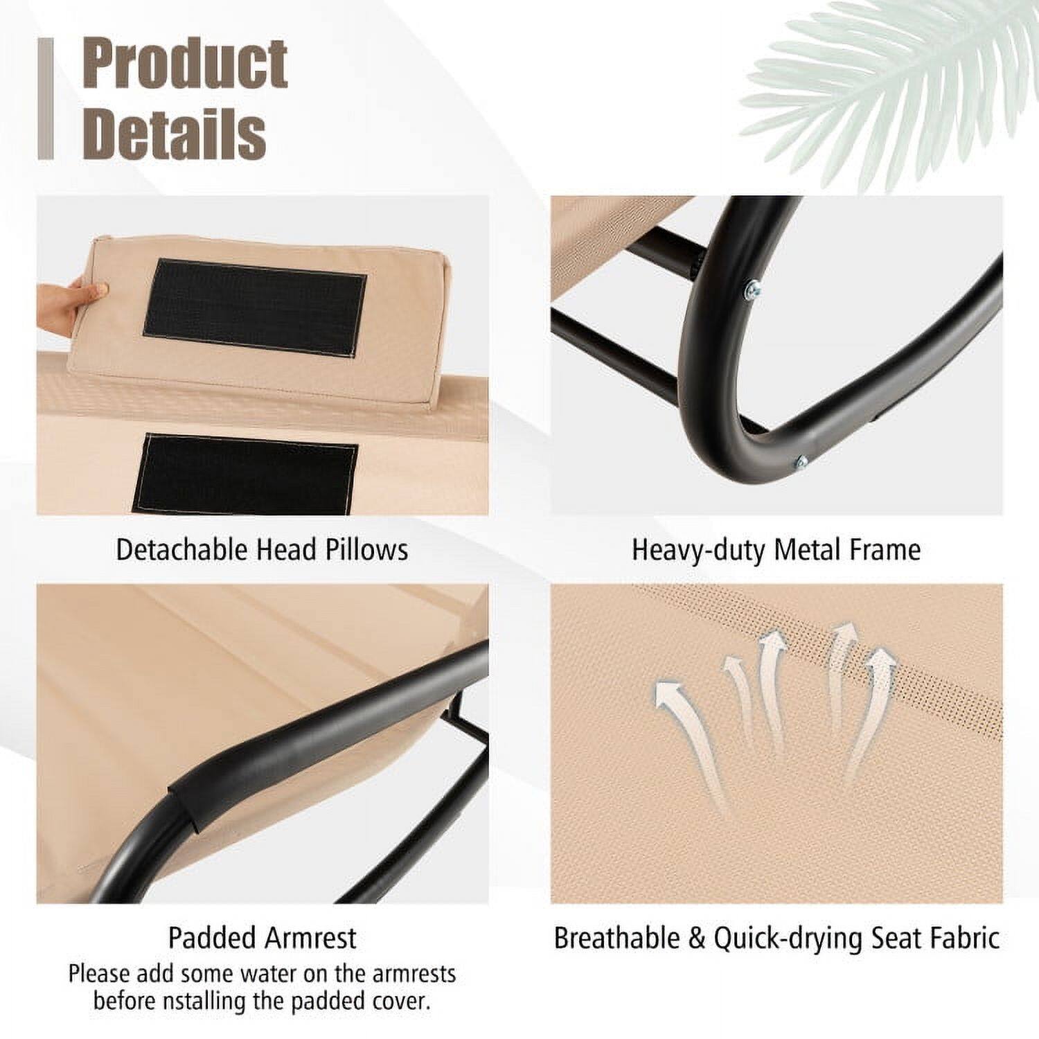 Product Details

- Detachable Head Pillows
- Heavy-duty Metal Frame
- Padded Armrest
  - Please add some water on the armrests before installing the padded cover.
- Breathable & Quick-drying Seat Fabric