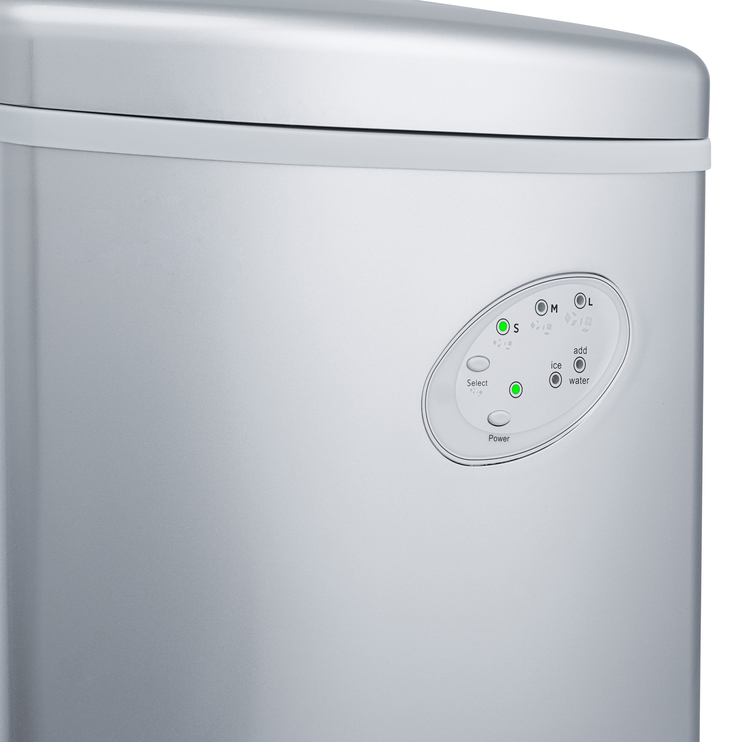 Alt View 17. NewAir - 12" 28-lb Portable Ice Maker - 3 Ice Sizes - Silver.