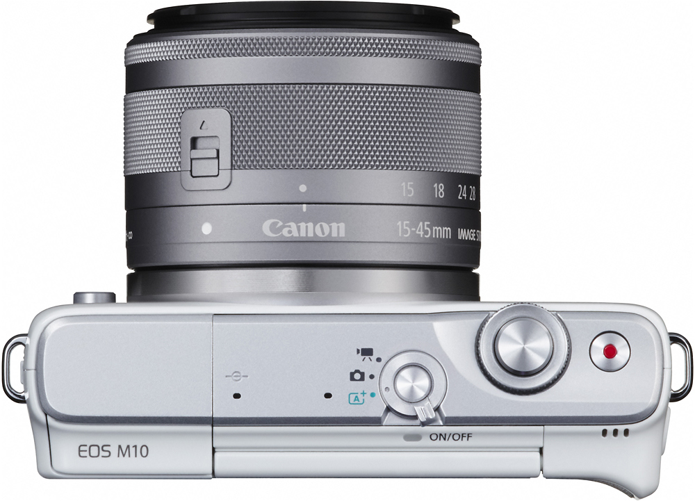 Best Buy: Canon EOS M10 Mirrorless Camera with 15-45mm Lens White 