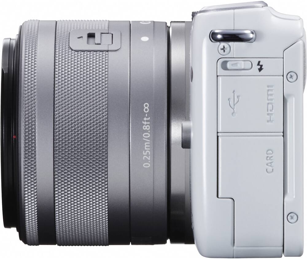 Best Buy: Canon EOS M10 Mirrorless Camera with 15-45mm Lens White