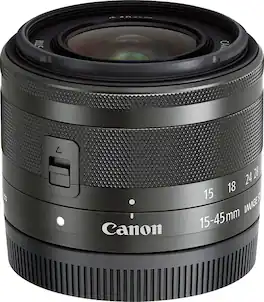 EF-M 15-45mm f/3.5-6.3 IS STM Standard Zoom Lens for Canon EOS M Series Cameras - Graphite