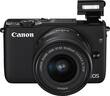 Canon - EOS M10 Mirrorless Camera with 15-45mm Lens - Black - Larger Front