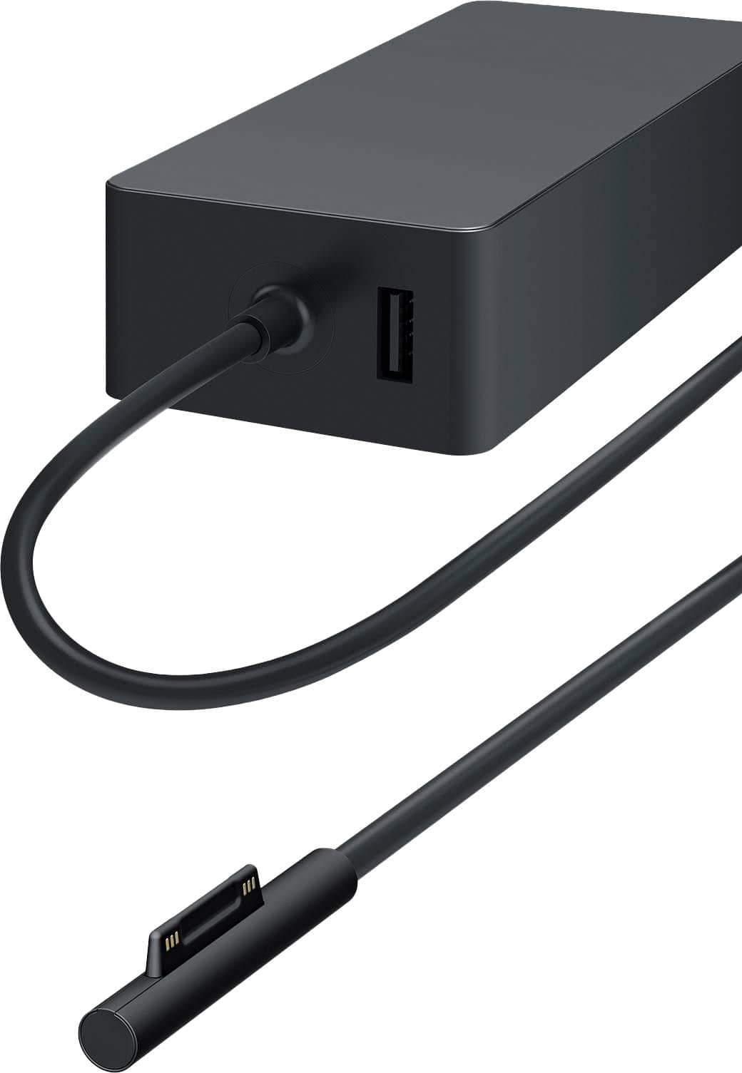 Front. Microsoft - Surface 65W Power Supply - Black.