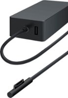 Wall Charger for Microsoft Surface Pro 3 and 4 and Microsoft Surface Book - Black - Front_Zoom