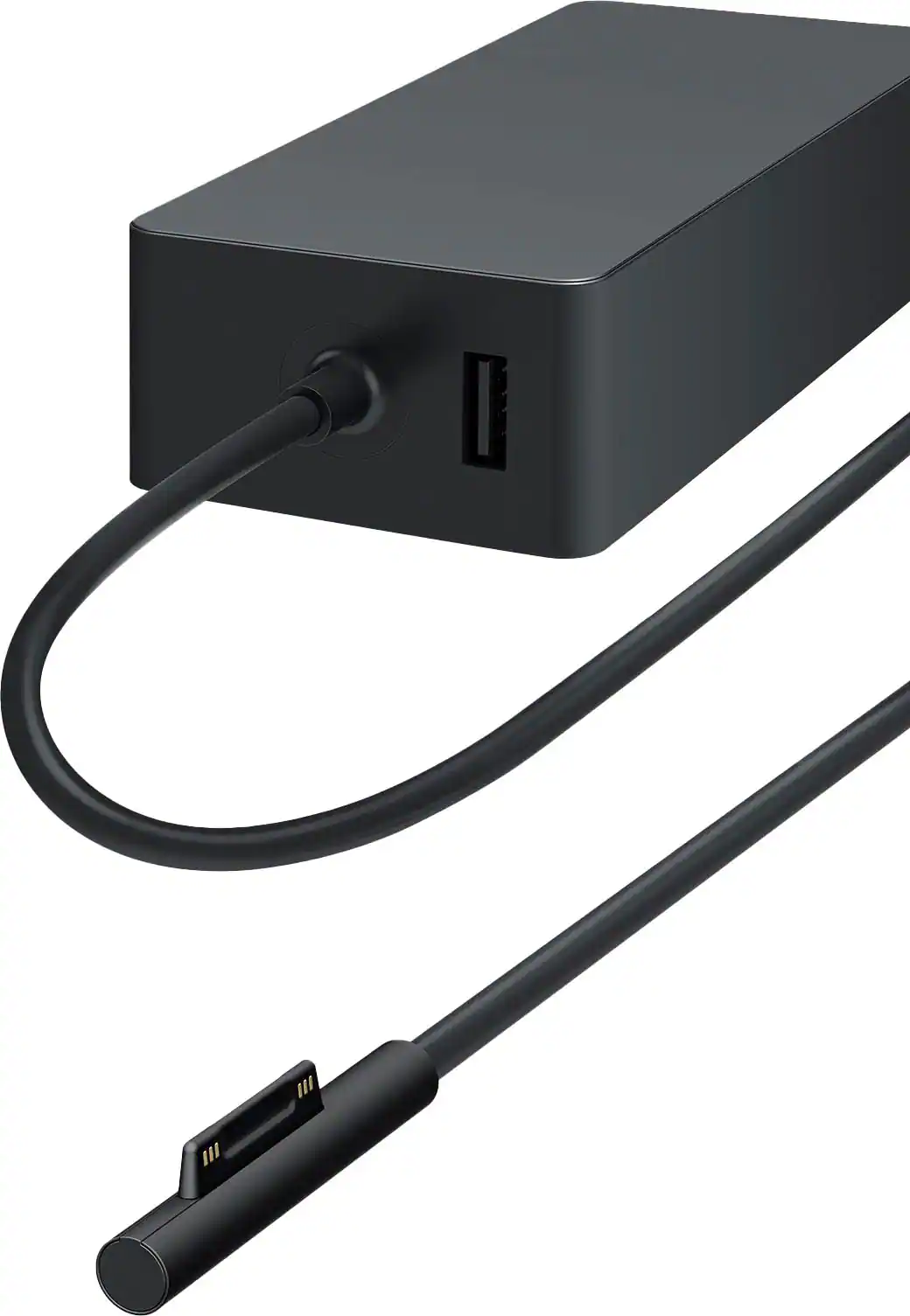 Front. Microsoft - Surface 65W Power Supply - Black.