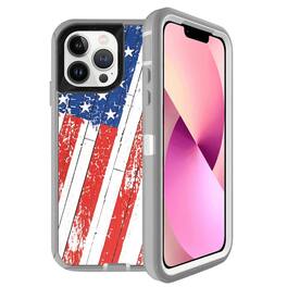 Entronix - Heavy Duty Triple-Layer Case for iPhone 15 Pro Max - Ultimate Protection - USA Flag