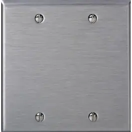 Leviton - C-Series Stainless Steel 2 gang Metal Blank Wall Plate 1 pk - Silver