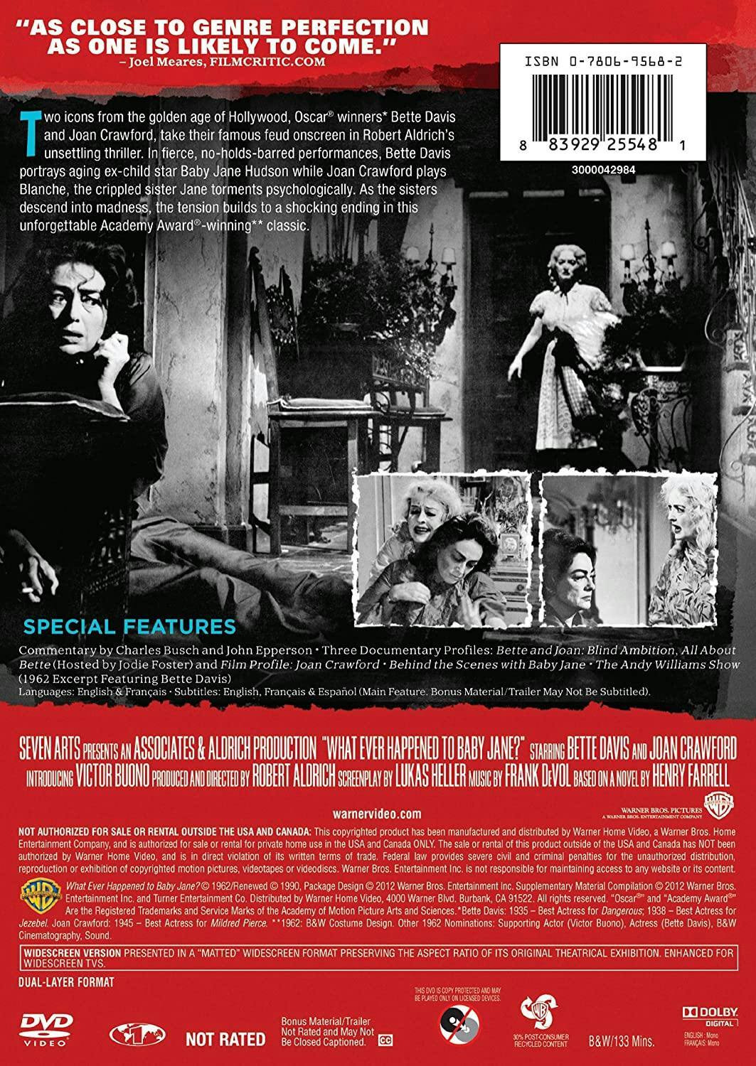 Back. Whatever Happened to Baby Jane? (50th Anniversary Edition) [DVD].