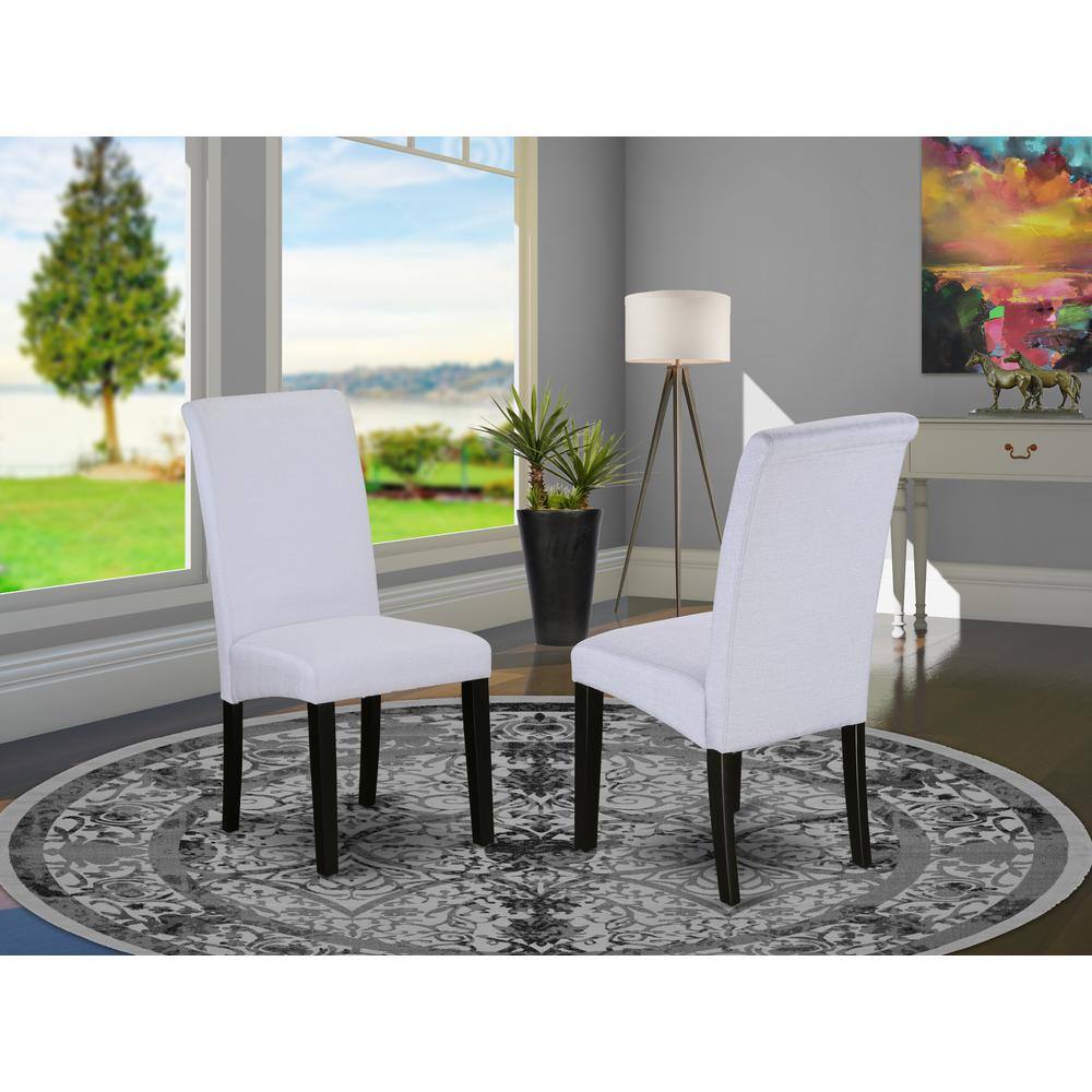 Angle. East West Furniture - Dining Chair Black - Brown.