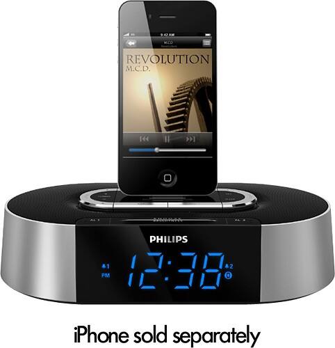 Front Standard. Philips - Refurbished Clock Radio for Apple® iPod® and iPhone®.