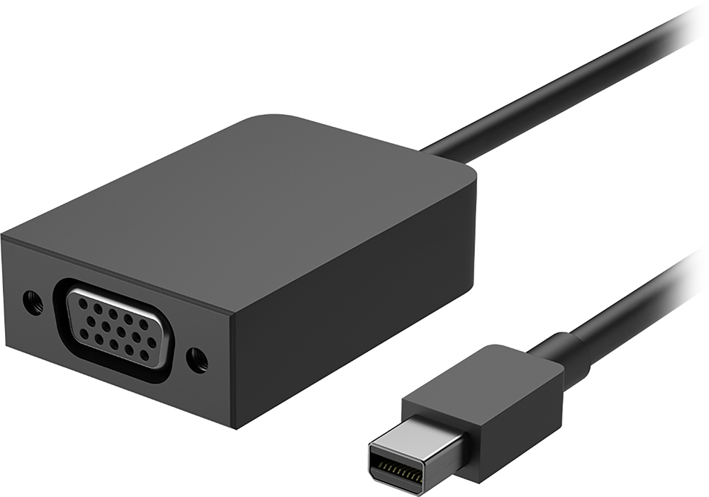 Mini DisplayPort-to-VGA Adapter for Microsoft Surface 3, Surface Pro 3 and 4 and Surface Book Black F7U-00025 -