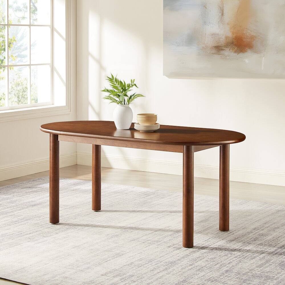 Alt View 4. Crosley Furniture - Kennedy Dining Table In Walnut - Brown.