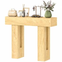 Homcom - Inch Console Table, Sofa Table Behind the Couch with Thickened Tabletop for Living Room, Hallway - Oak