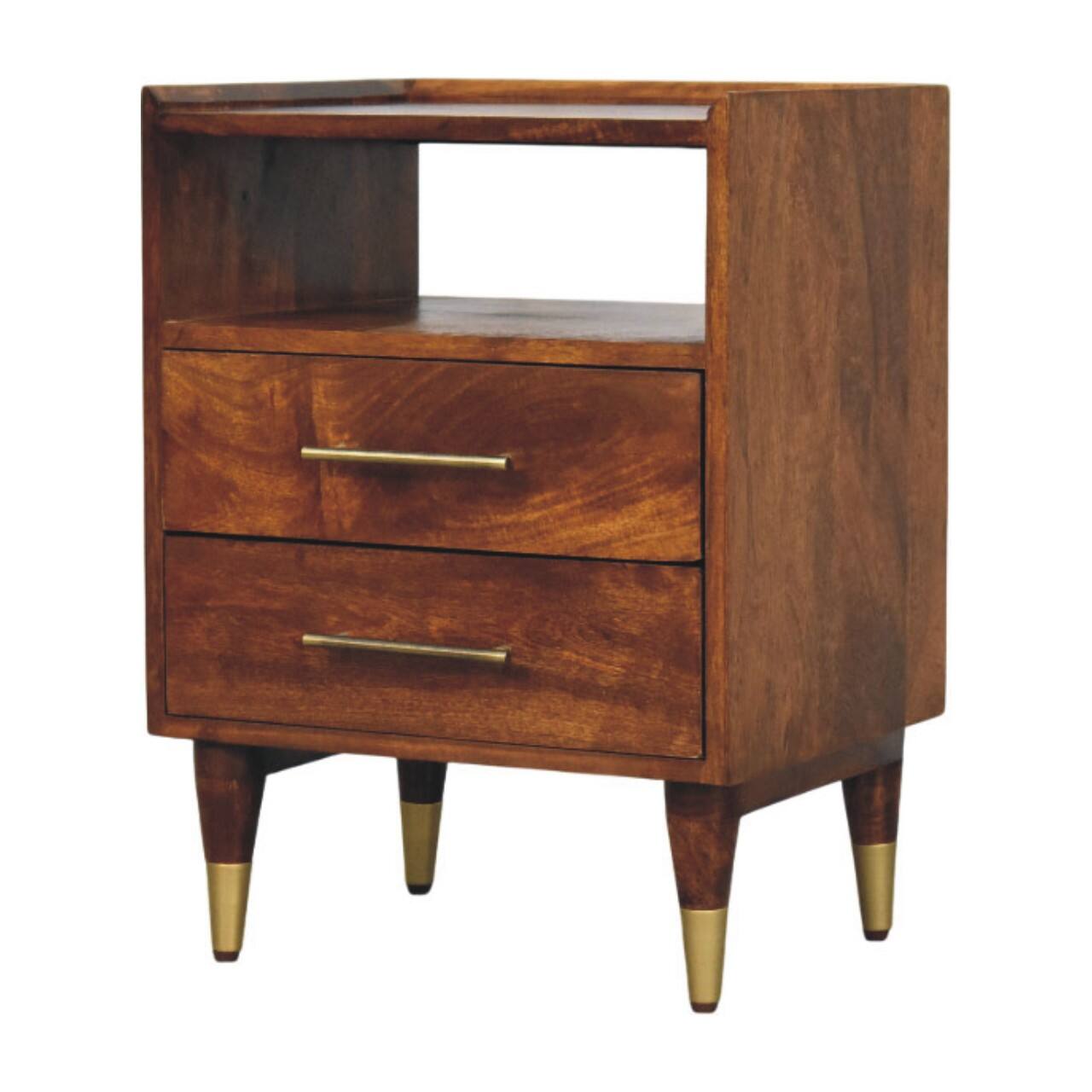 Left. Artisan Furniture - Artisan Furniture Solid Wood Camden Chestnut Bedside - Brown.