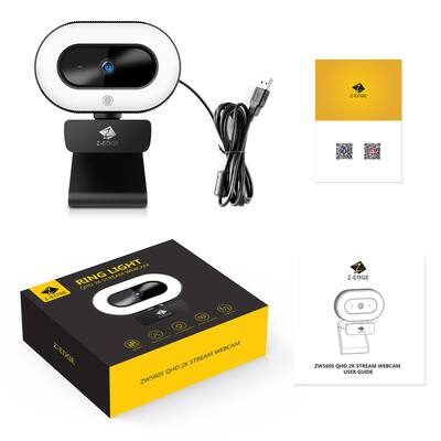 Z Edge ZW560S QHD 2K Stream Auto Focus Webcam for PC/Desktop