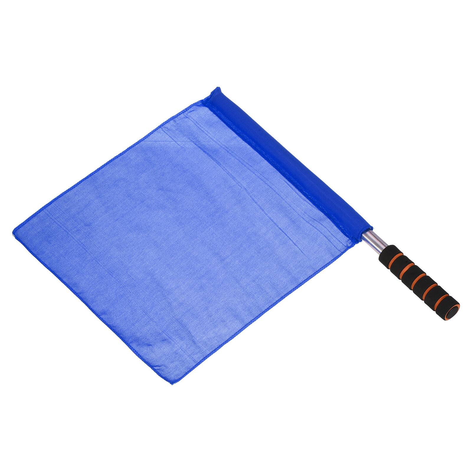 Front. Unique Bargains - Referee Flag, Stainless Steel Pole Sponge Handle for Football/Soccer/Track & Field Linesman Command Signal - Blue.