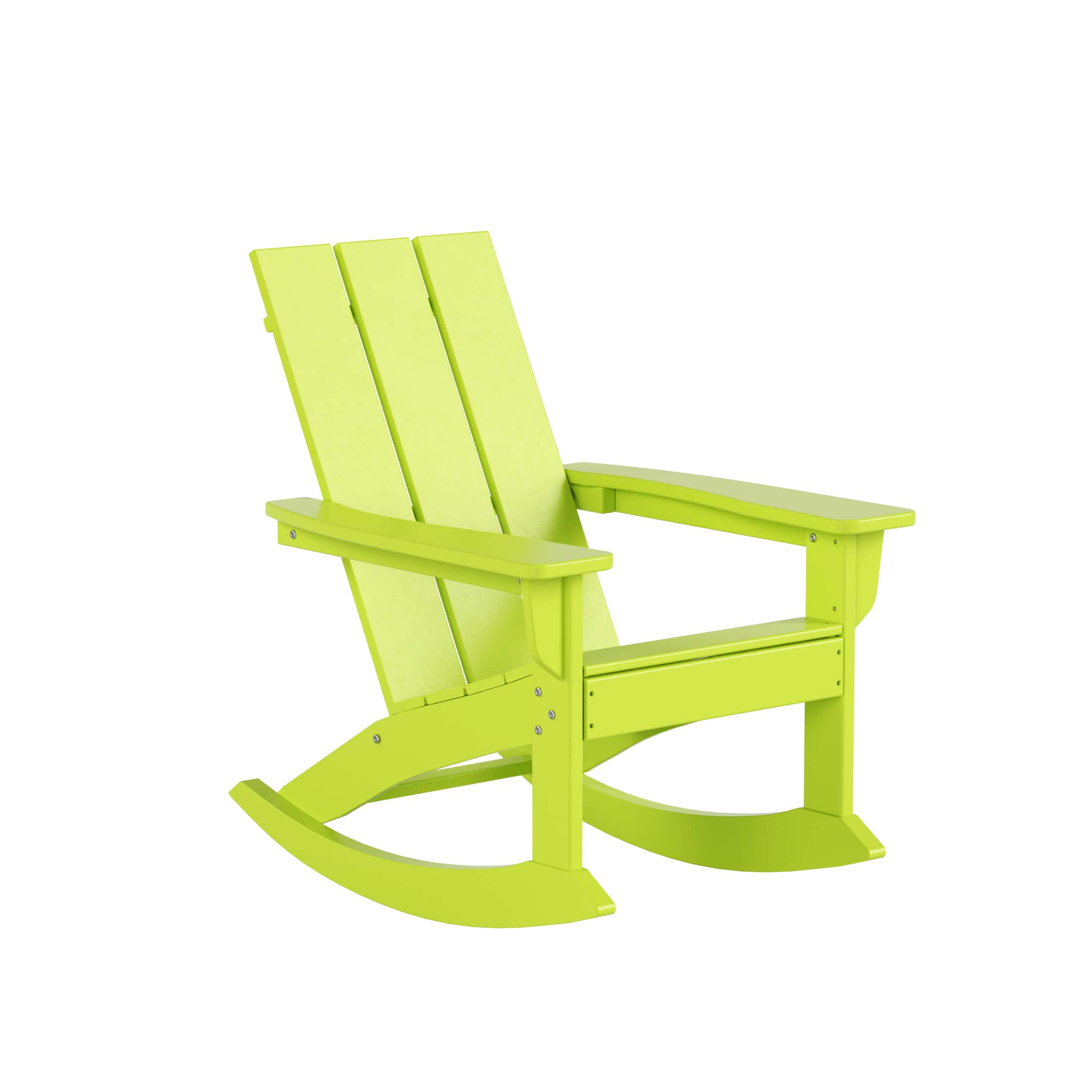 WestinTrends - Ashore Outdoor Patio Modern Adirondack Rocking Chair - Lime