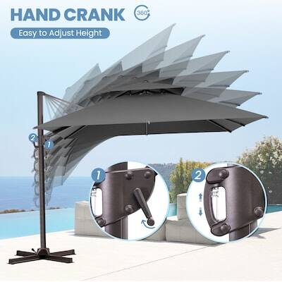 HAND CRANK 360 Easy to Adjust Height