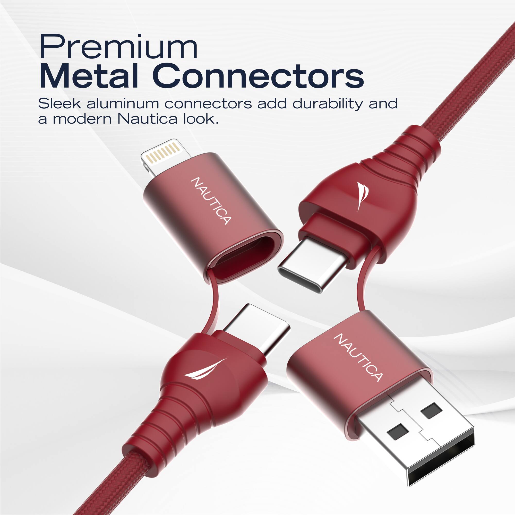 Premium Metal Connectors

Sleek aluminum connectors add durability and a modern Nautica look.