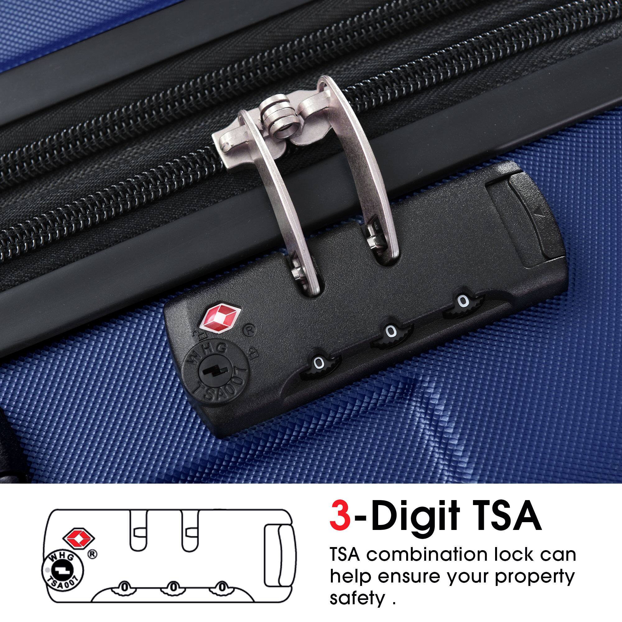 3-Digit TSA  
TSA combination lock can help ensure your property safety.