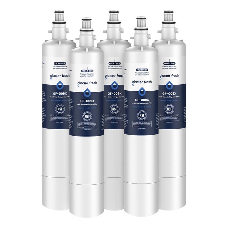 GLACIER FRESH - RPWFE Water Filter, Replacement for RPWFE, RPWF GE french-door Refrigerators - 5 Pack(with chip)