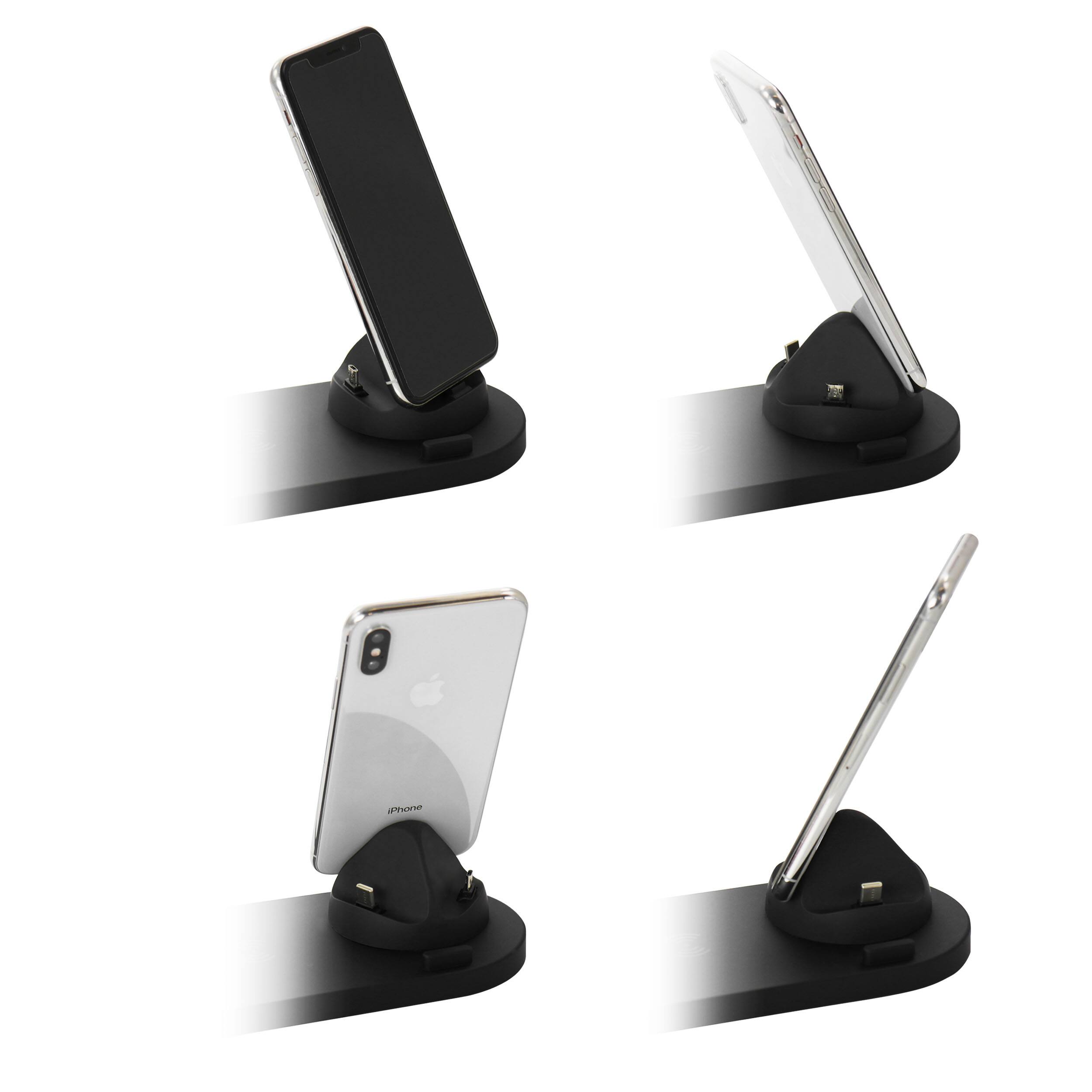 Alt View 8. Trexonic - Trexonic Wireless Charger 6 in 1 Charger Dock with Wireless Charging Station in Black - Black.