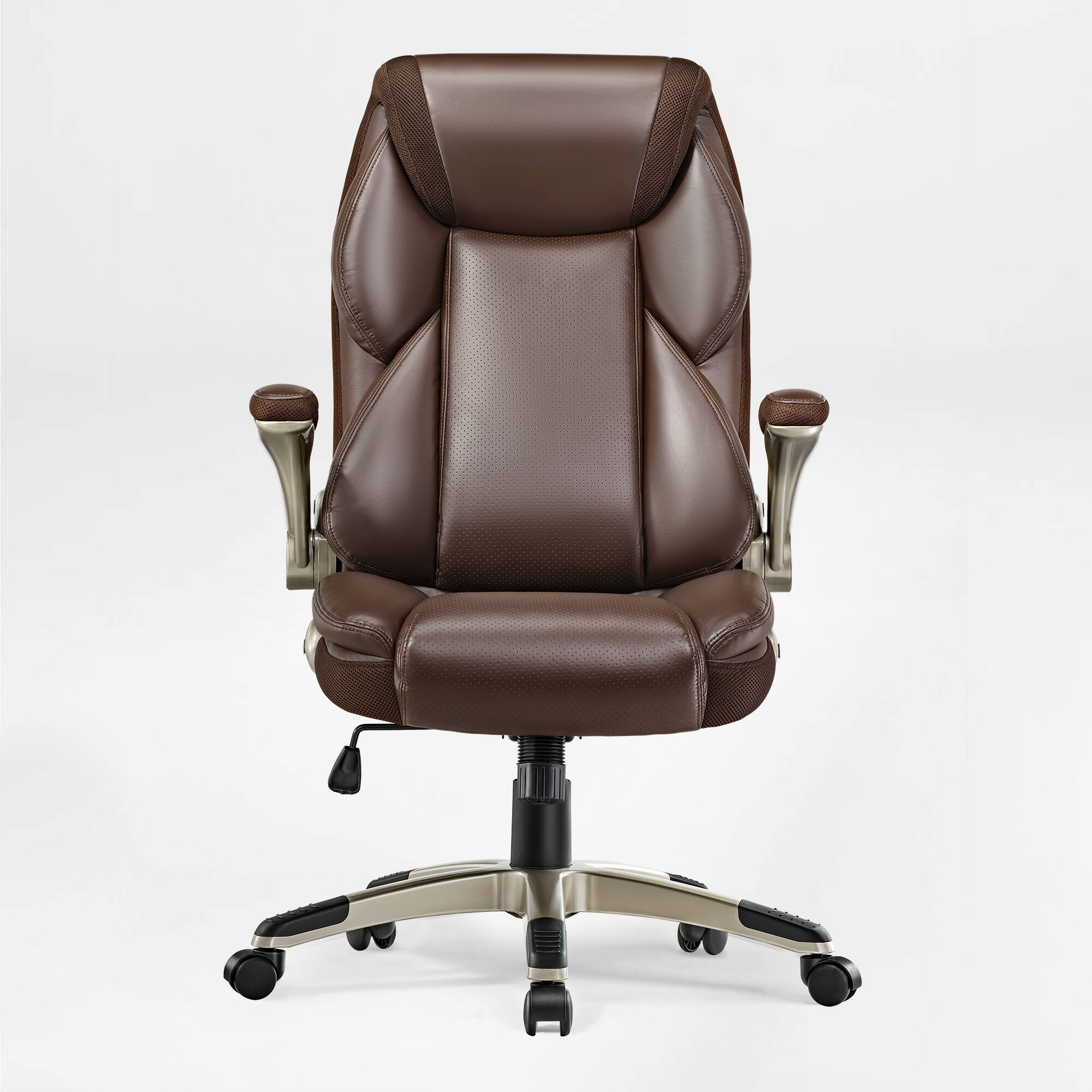 Angle. Eureka Ergonomic - Ergonomic Office Chair Executive Chair PU Leather High Back - Brown.