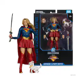 McFarlane Toys - DC Multiverse 6.8" Supergirl and Baby Krypto (Supergirl Movie) Action Figure (Deluxe Theatrical Edition)