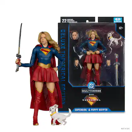S - n 22 POINTS ARTICULATIONS
DELUXE THEATRICAL EDITION
DC MULTIVERSE EDITION
SUPERGIRL & PUPPY KRYPTO
McFARLANE
12+
NOT A TOY.