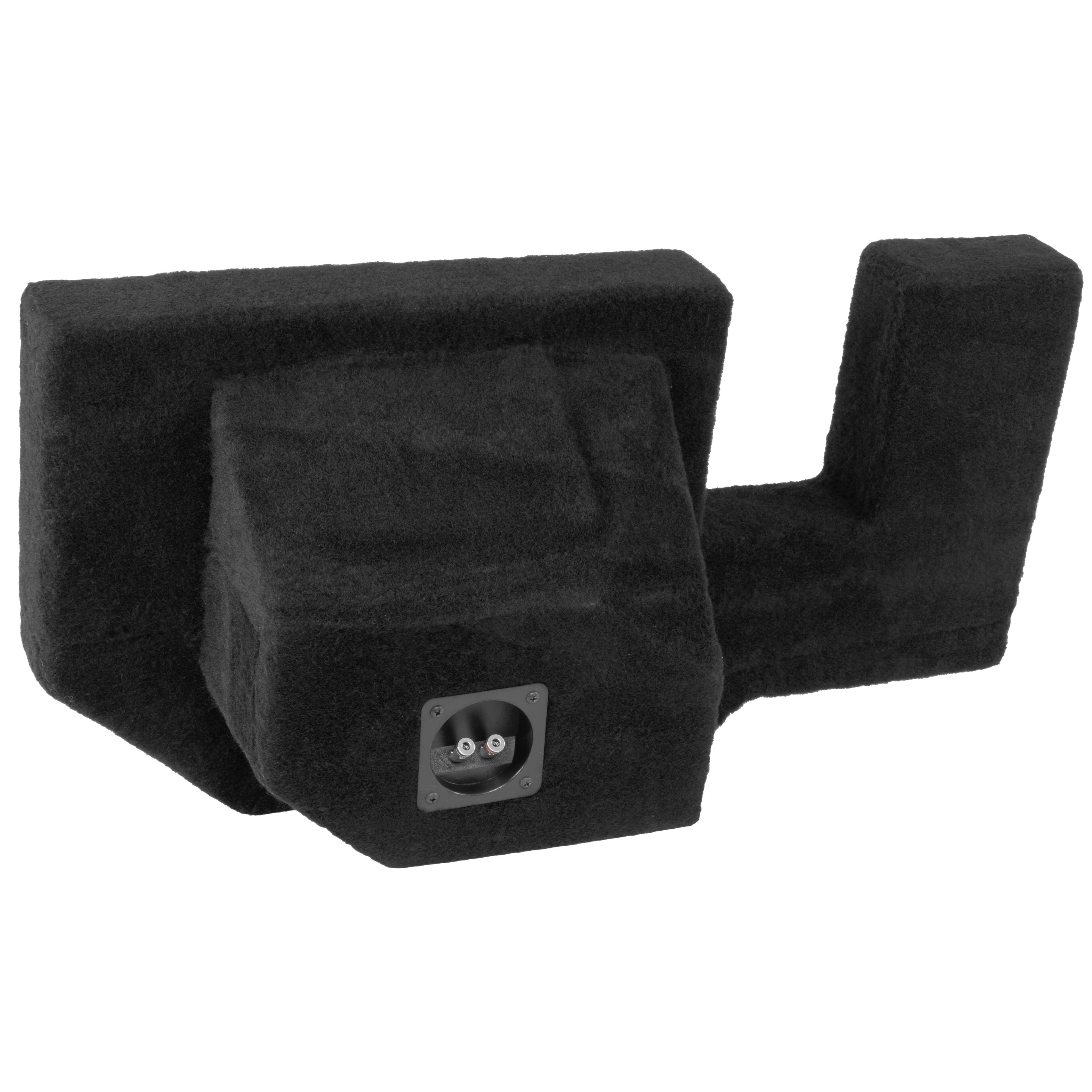 Alt View 1. NVX - VE-DOD-RAMQCCG3-S10S Custom Fit Single 10in Sealed Empty Subwoofer Enclosure for 2002-2018 Ram Quad and Crew Cab Trucks.