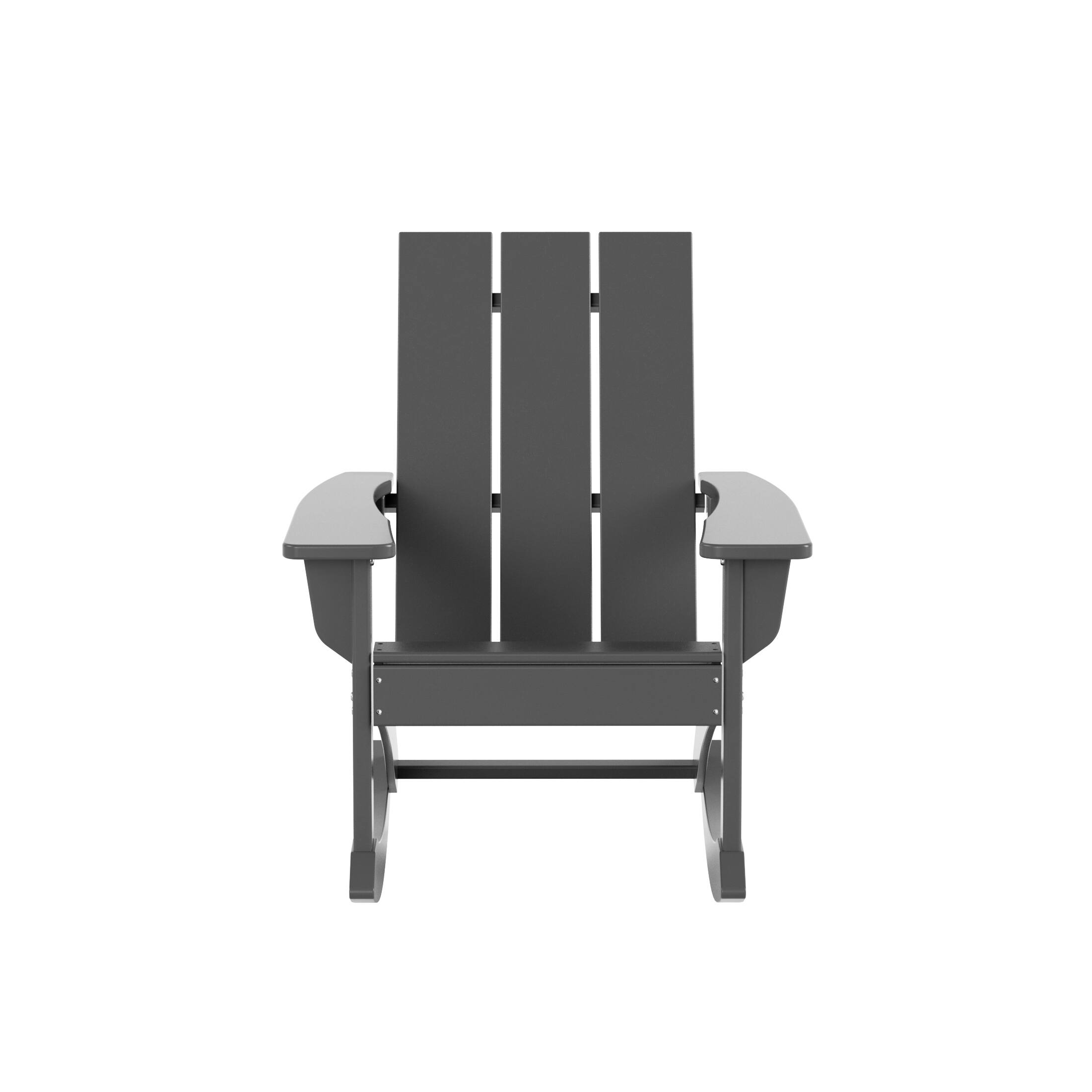 Left. WestinTrends - WestinTrends Ashore Outdoor Patio Modern Adirondack Rocking Chair - Gray.