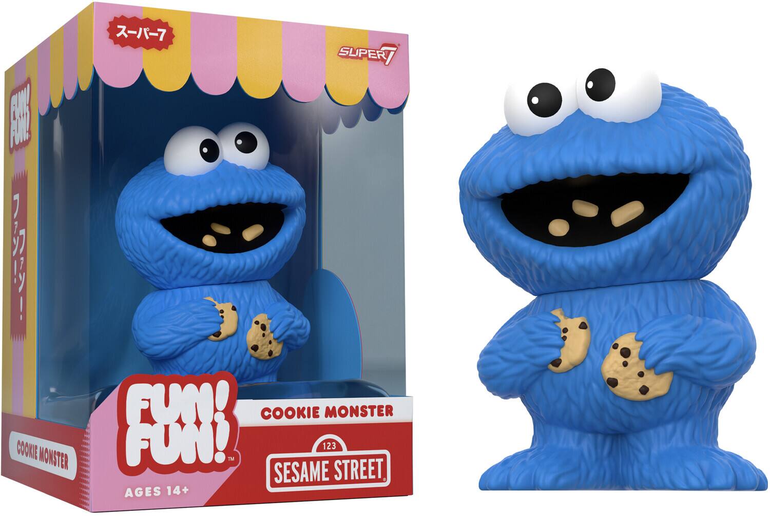 Super7 - Sesame Street - FUN! FUN! Wv2 - Cookie Monster - COLLECTIBLES - Multicolor