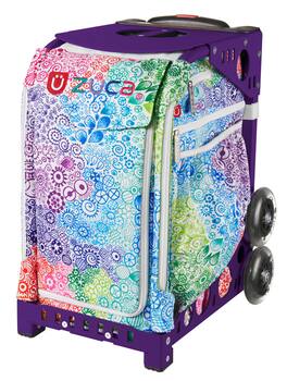 Zuca - Rainbow Color Explosion Sport Insert Bag & Purple Frame w/ Flashing Wheels - Two-Tone