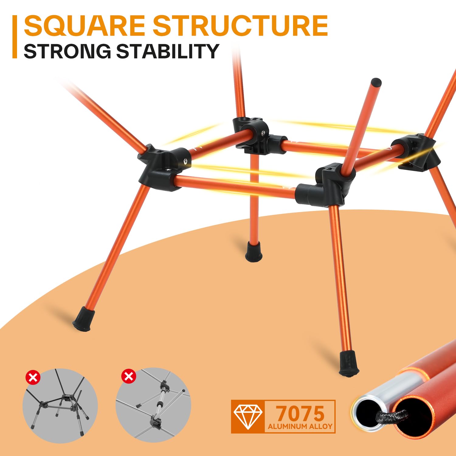 SQUARE STRUCTURE  
STRONG STABILITY  

7075 ALUMINUM ALLOY