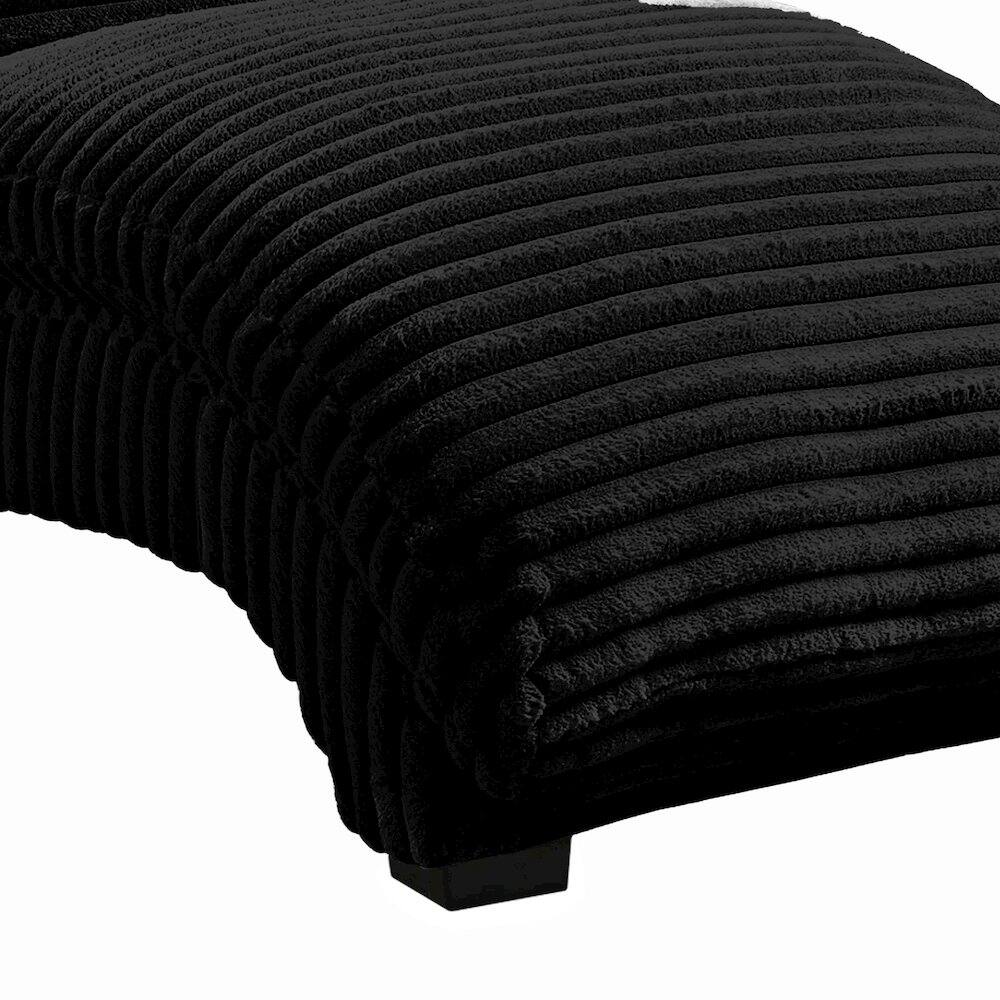Left. Picket House Furnishings - Victoria Chaise in Masis Black - Black.