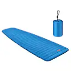 Front. Costway - Costway 3 Inch Inflatable Camping Sleeping Pad Waterproof & Comfortable Sleeping Mat - Blue.