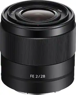 Sony - FE 28mm F2 E-Mount Prime Lens - Black