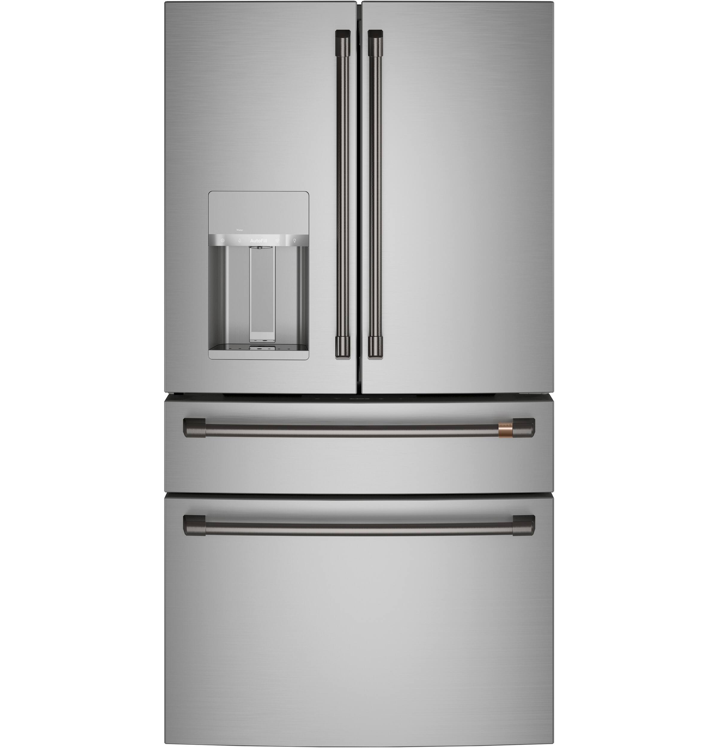 Alt View 39. Café - 27.6 Cu. Ft. 4-Door French Door Smart Refrigerator, Customizable - Brushed Stainless.