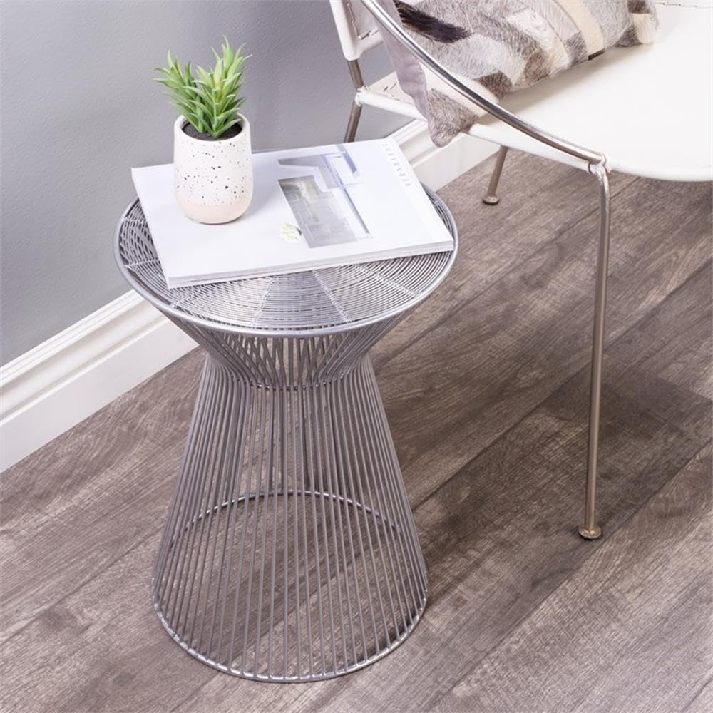 Left. Butler Specialty - Greeley Metal Side Table - Silver.