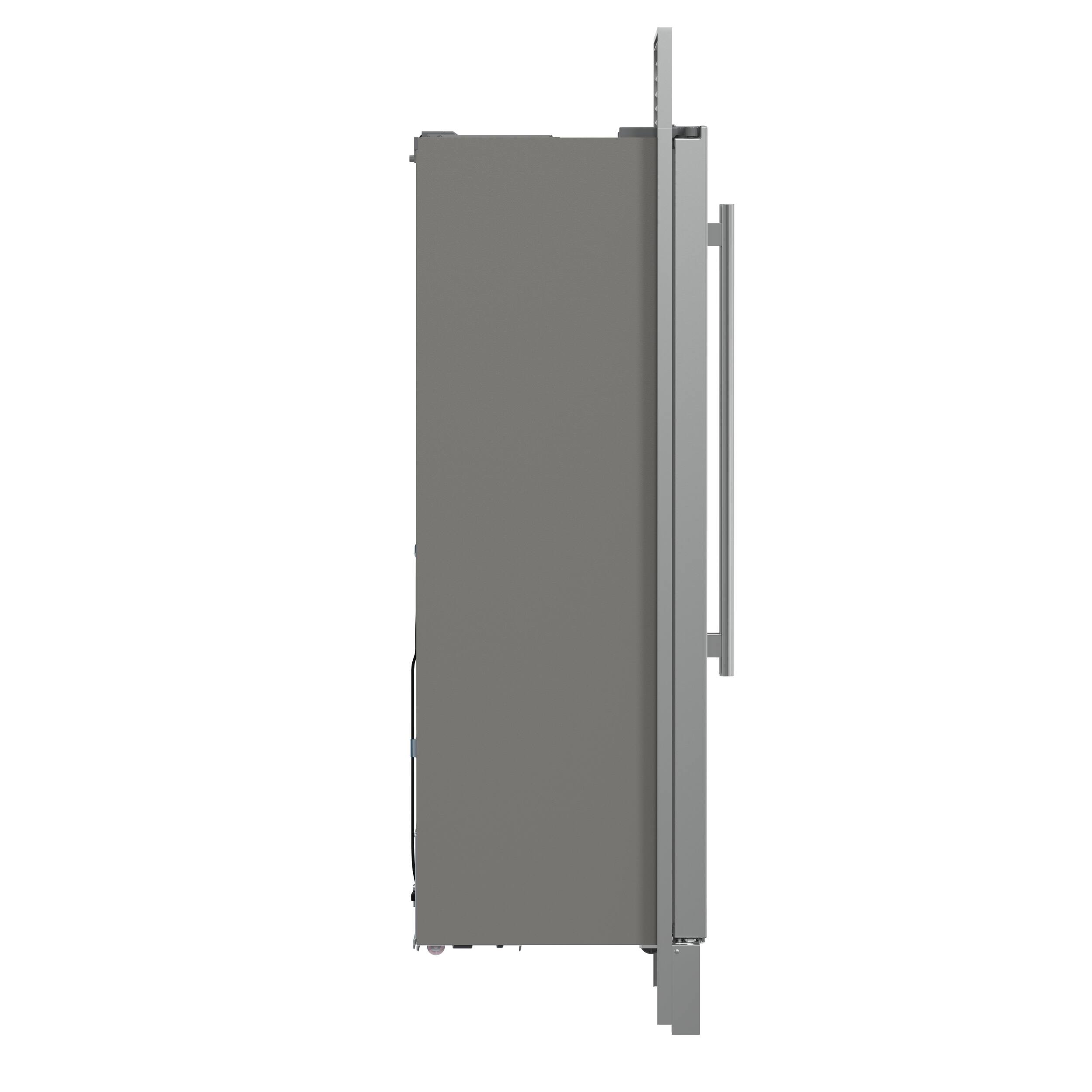 Angle. Forno Appliances - Salerno 15.6 Cu. Ft. Side-by-Side Refrigerator with Decorative Grill Trim - Stainless Steel VCM.