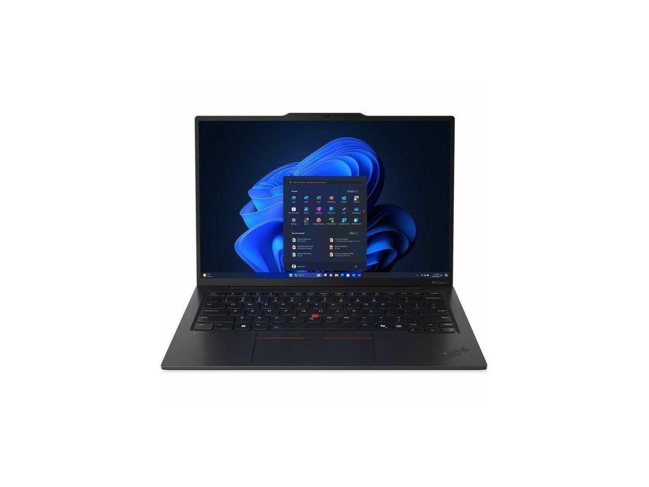 Angle. Lenovo - Lenovo ThinkPad X1 Carbon Gen 13 21NS005SUS 14" Copilot+ PC Ultrabook - 2.8K - 120 Hz - Intel Core Ultra 7 268V - Intel - Black.