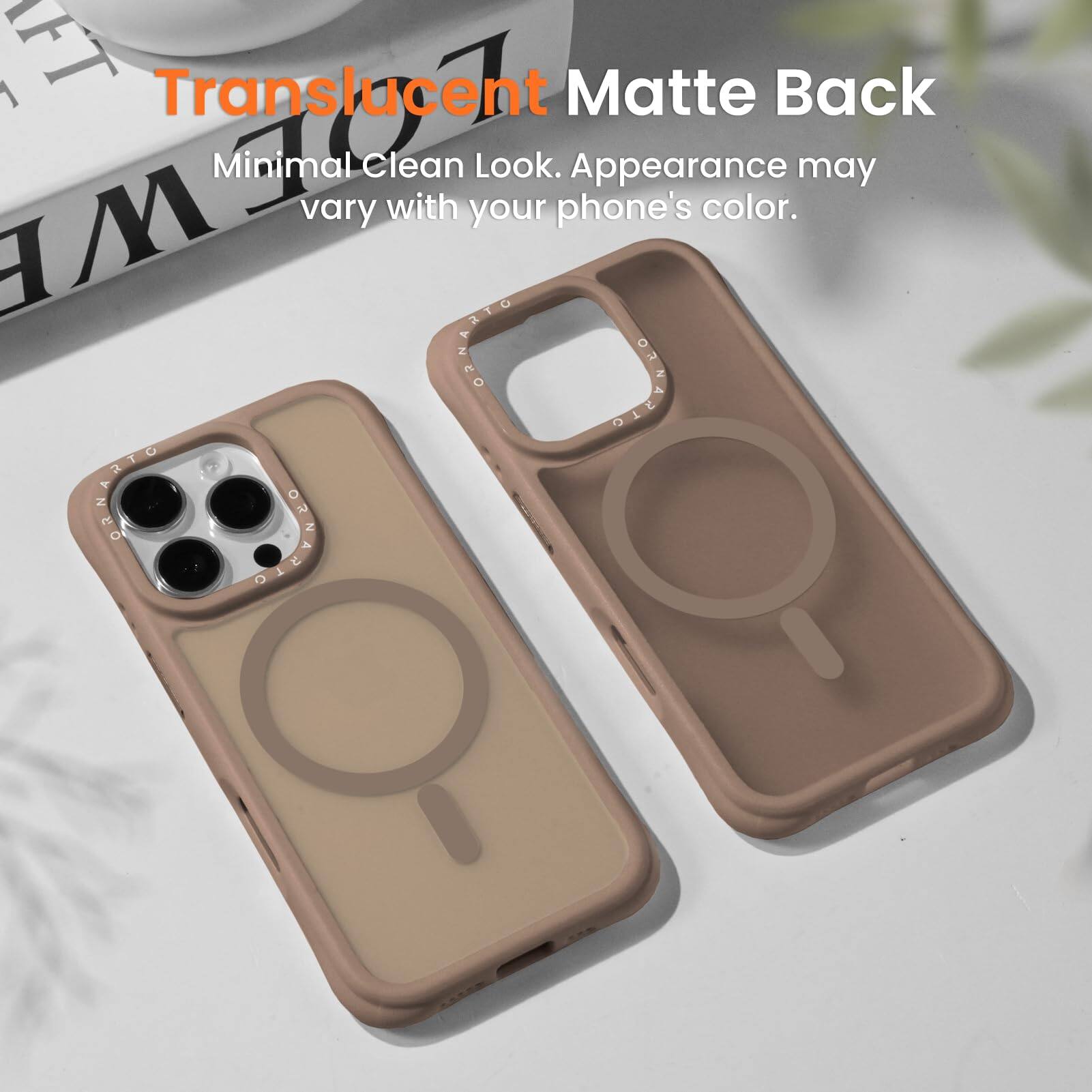 Translucent Matte Back  
Minimal Clean Look. Appearance may vary with your phone's color.